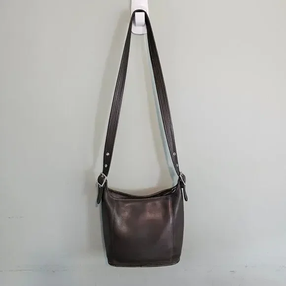 Vintage Coach Slim Duffle Sac Bag 9816 Leather Purse - Picture 3 of 13